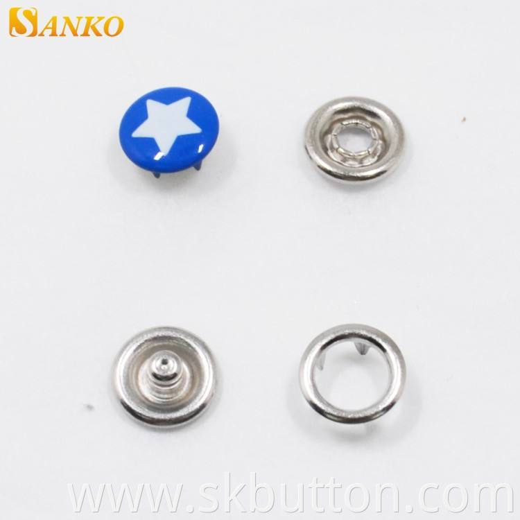 Oeko Tex Standard Brand Manufacturer Press Button Metal Prong Snap Button Buttons BRASS Round for Baby Clothes Dry Cleaning
